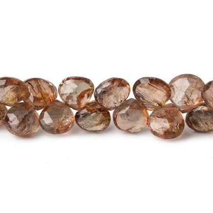 7mm Andalusite Faceted Heart Beads 8.5 inch 61 pieces