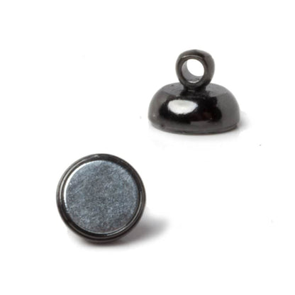 7mm Black Gold plated Magnetic Clasp Set of 5 pieces