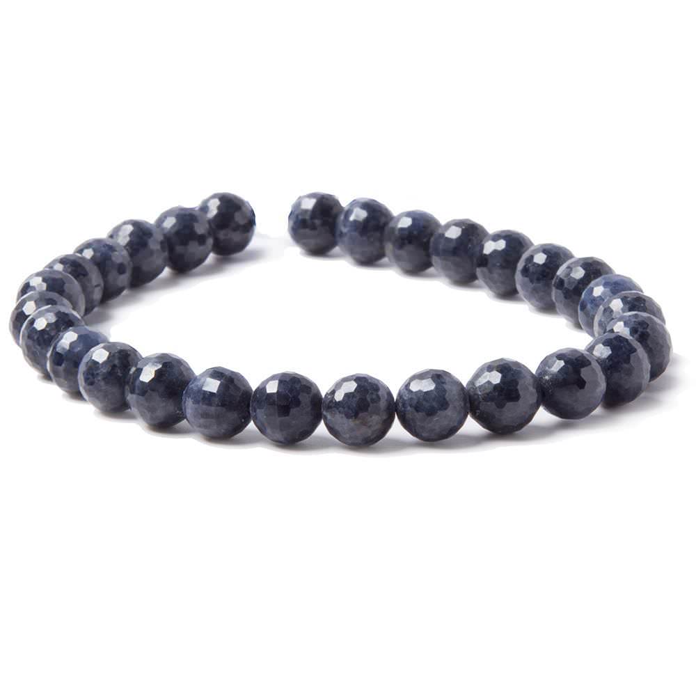 7mm Blue Sapphire faceted rounds 8 inch 26 beads