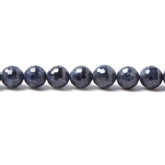 7mm Blue Sapphire faceted rounds 8 inch 26 beads
