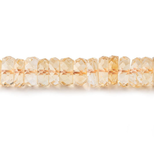 7mm Citrine Faceted Heshi Beads 16 inch 145 pieces