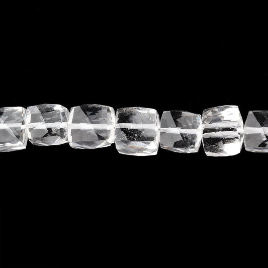 7mm Crystal Quartz Faceted Cube Beads 10 inch 35 pieces AA