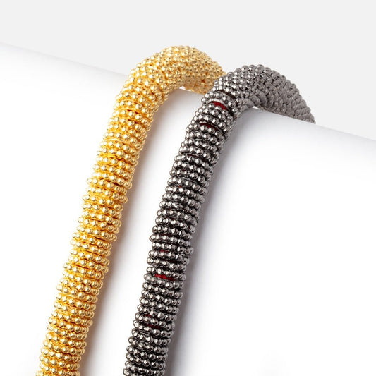 7mm Daisy Spacers with 3.5mm Large Hole 8 inch 145 Beads