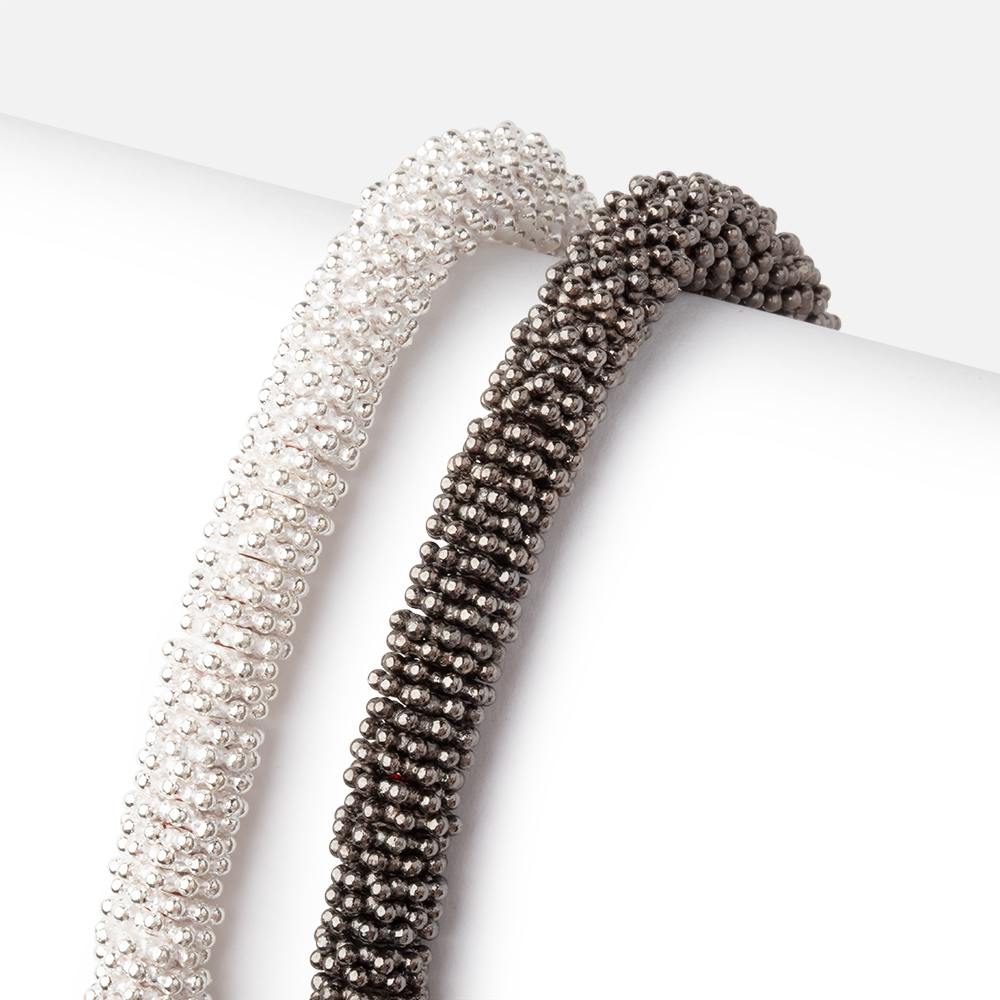 7mm Double Row Daisy Spacers with 2mm Large Hole 8 inch 145 Beads