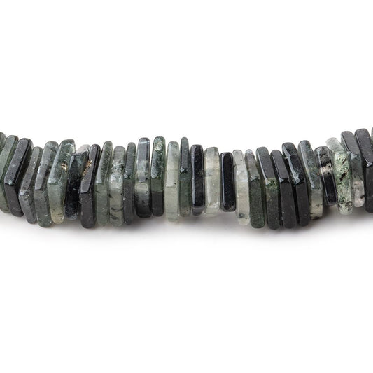 6.5mm Moss Quartz Plain Square Heshi Beads 16 inch 95 Pieces