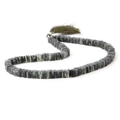7mm Moss Quartz Plain Square Heshi Beads 16 inch 95 pieces