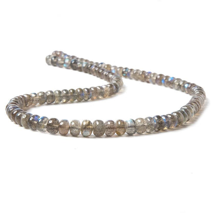 6.5-8.5mm Labradorite Beads Plain Rondelles 16 Inch 85pieces