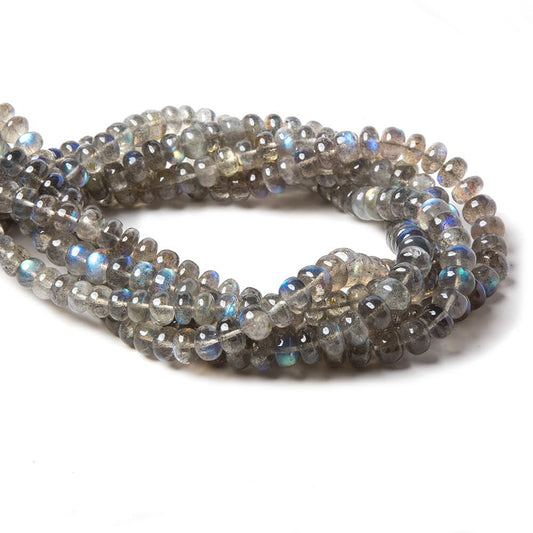 6.5-8.5mm Labradorite Beads Plain Rondelles 16 Inch 85pieces