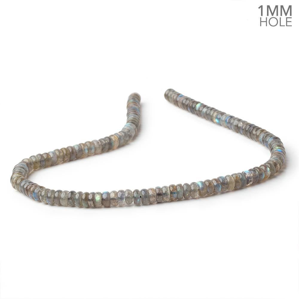7mm Labradorite Plain Rondelle Beads 16 inch 105 pieces 1mm Hole