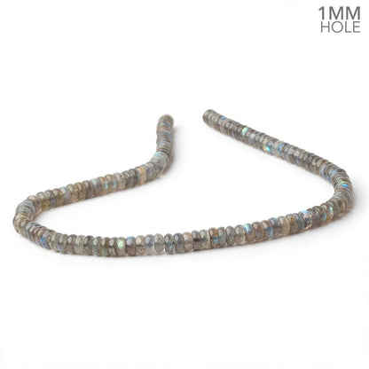 7mm Labradorite Plain Rondelle Beads 16 inch 105 pieces 1mm Hole