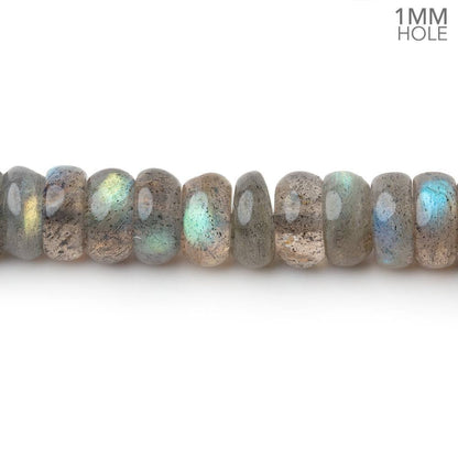 7mm Labradorite Plain Rondelle Beads 16 inch 105 pieces 1mm Hole