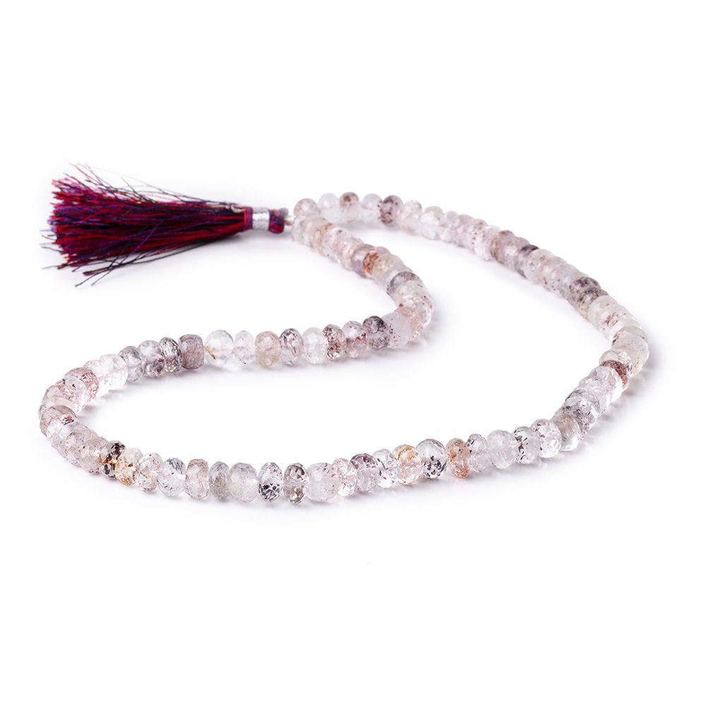 7mm Moss Amethyst Faceted Rondelle Beads 15.5 inch 89 pieces