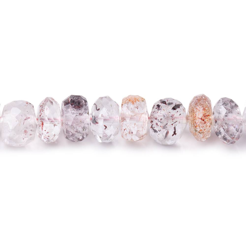 7mm Moss Amethyst Faceted Rondelle Beads 15.5 inch 89 pieces