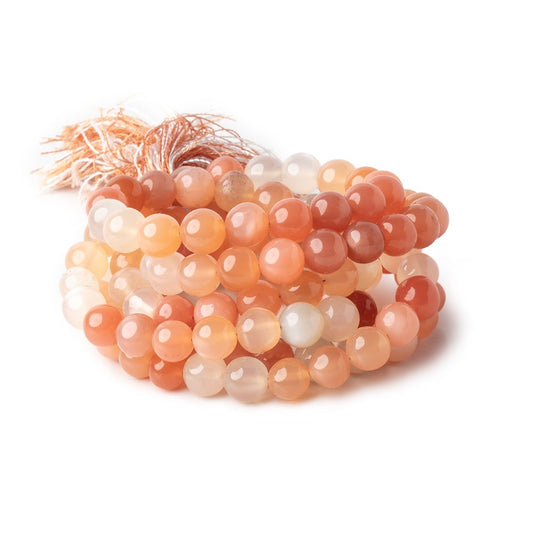 7mm Multi Color Moonstone Plain Round Beads 16 inch 57 beads