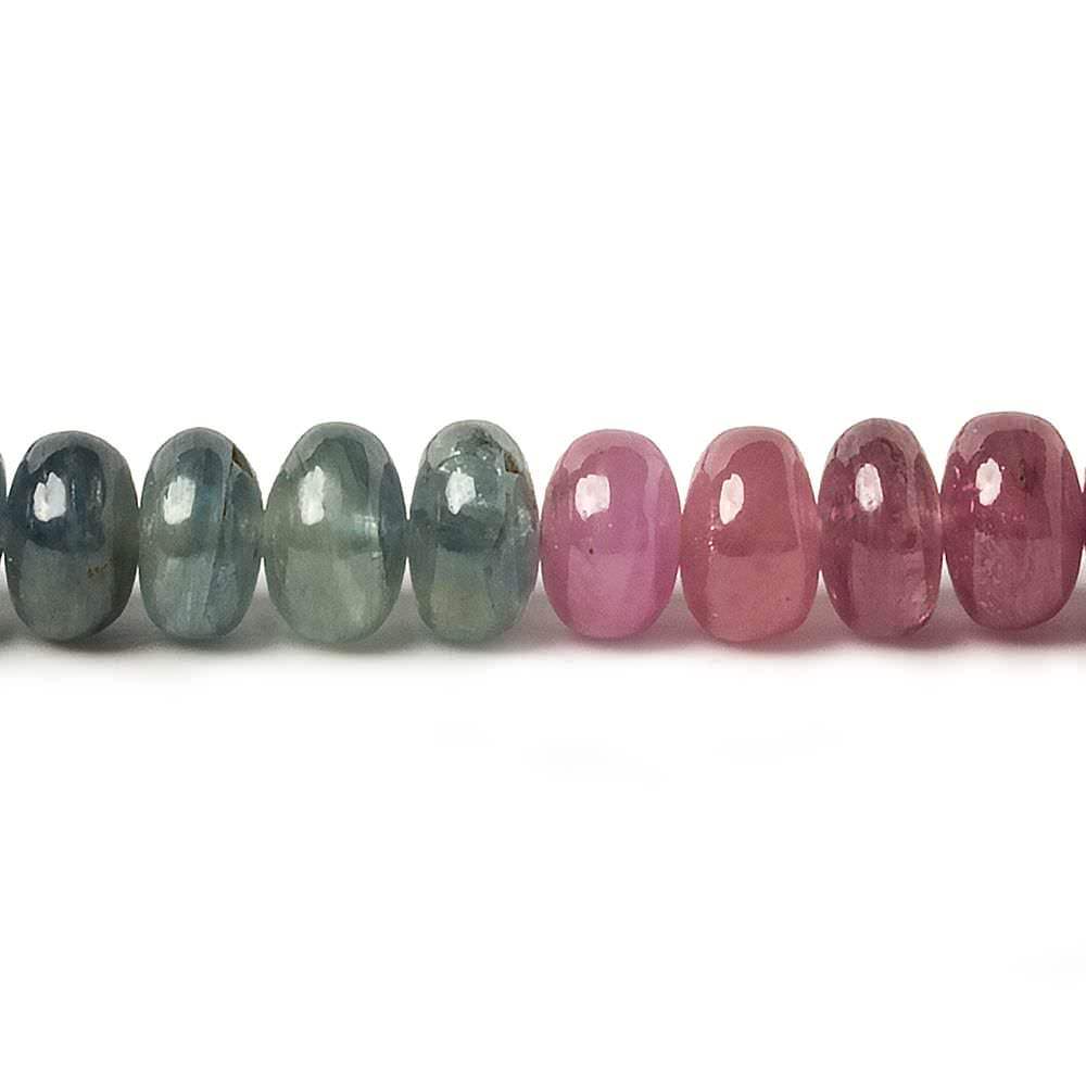7mm Multi-colored Sapphire And Ruby Plain Rondelle 16 inch 98 pieces
