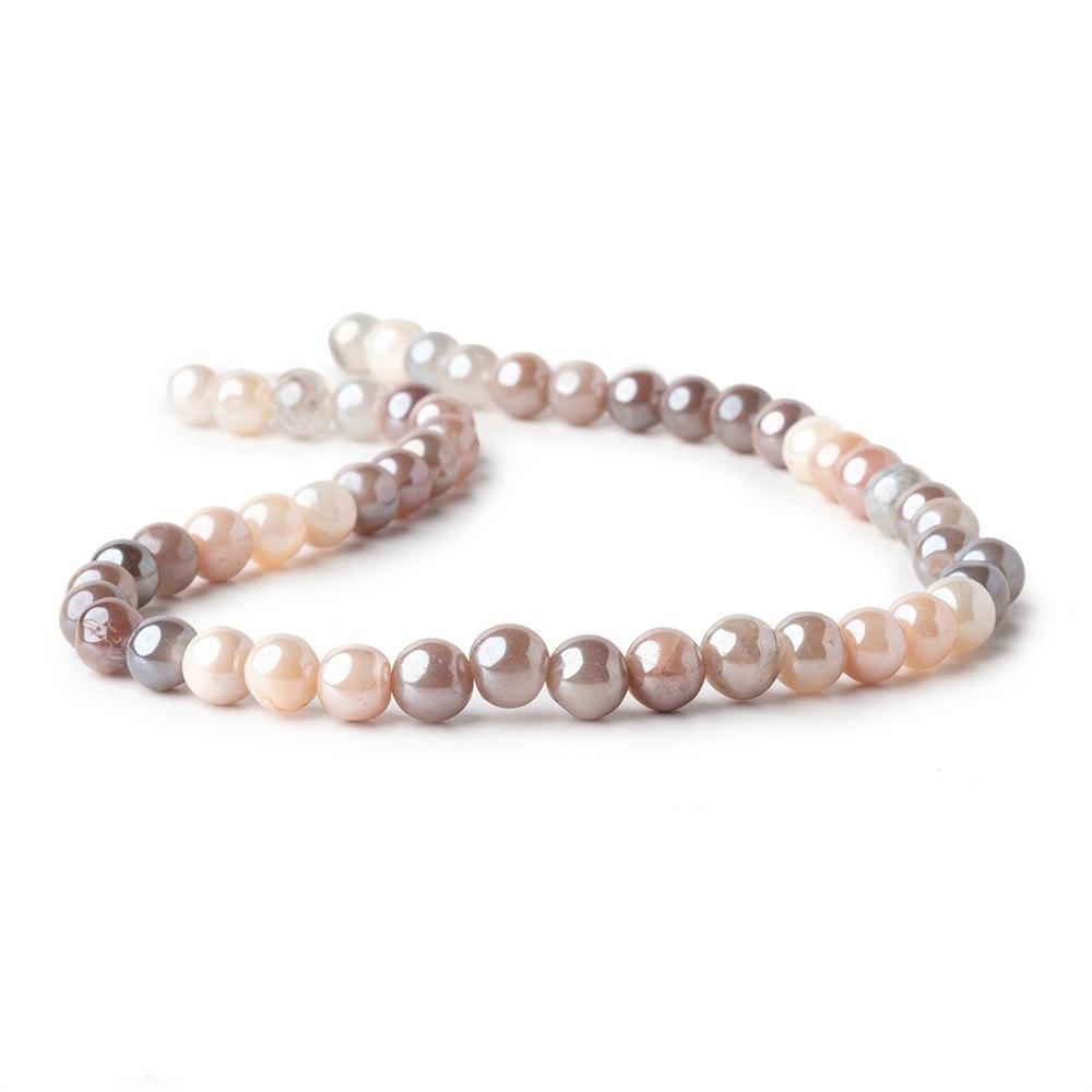 7mm Mystic Multi Color Moonstone Plain Round Beads 13 inch 46 pieces