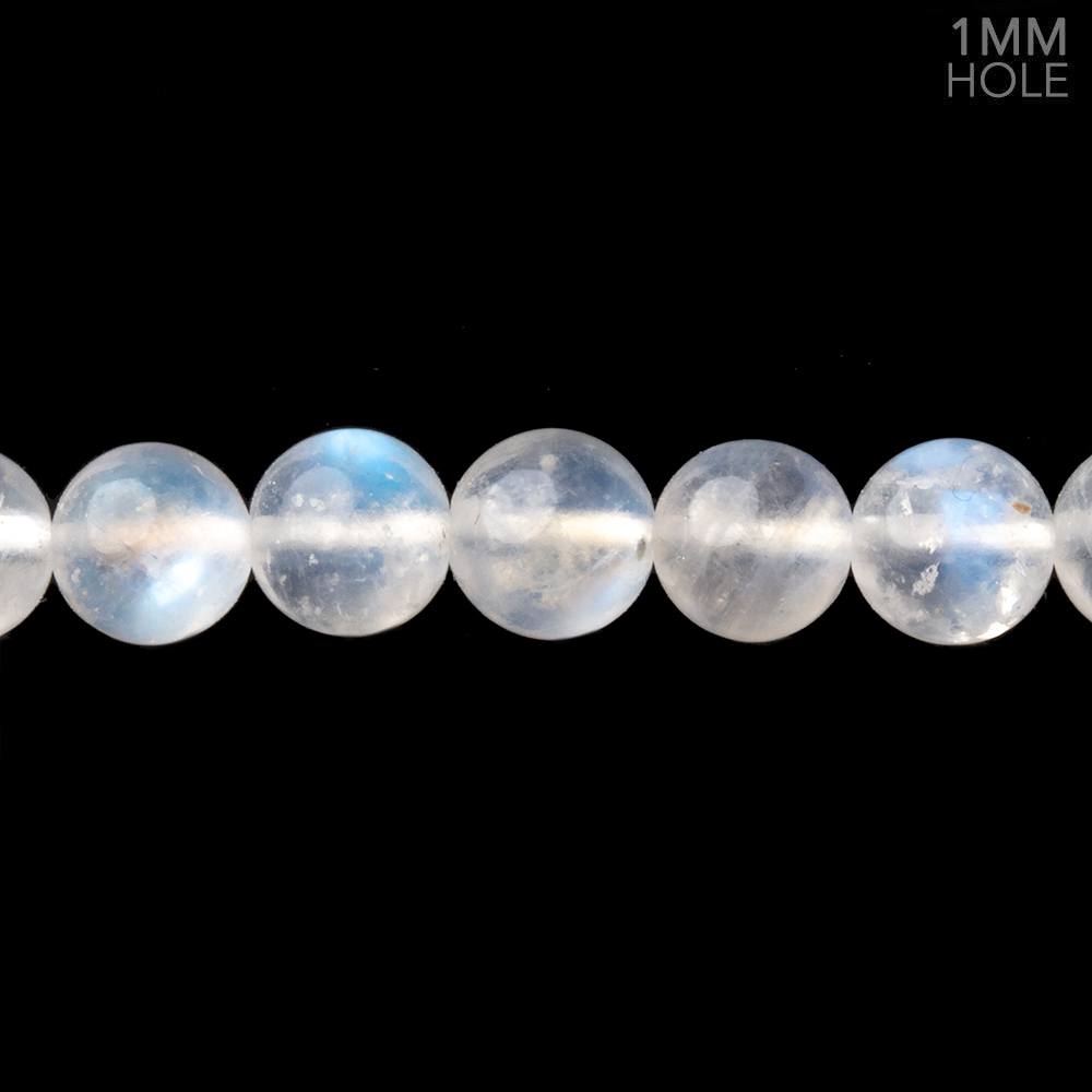 7mm Rainbow Moonstone Plain Round Beads 15 inch 54 pieces 1mm Hole