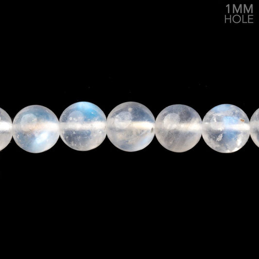 7mm Rainbow Moonstone Plain Round Beads 15 inch 54 pieces 1mm Hole