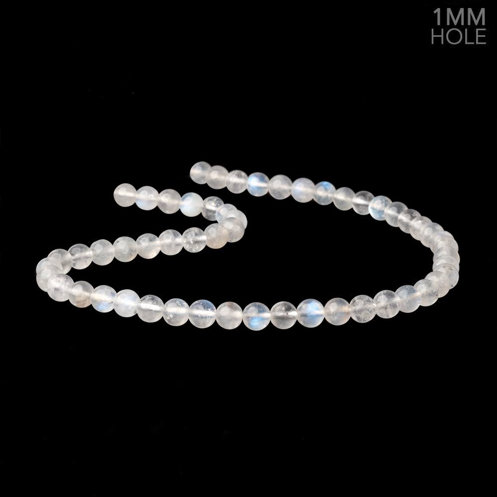 7mm Rainbow Moonstone Plain Round Beads 15 inch 54 pieces 1mm Hole