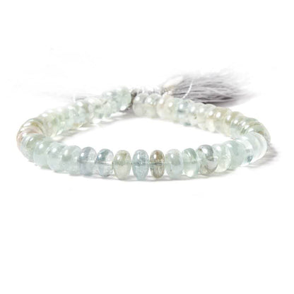 7mm Silver Mystic Multi Beryl plain rondelles 8 inch 47 beads