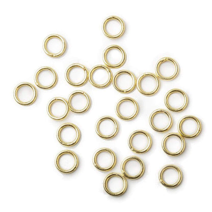 7mm Vermeil Plain Jumpring 25 rings per bag