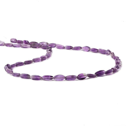 7x3mm Shaded Amethyst straight drilled faceted rice 14 inch 51 beads