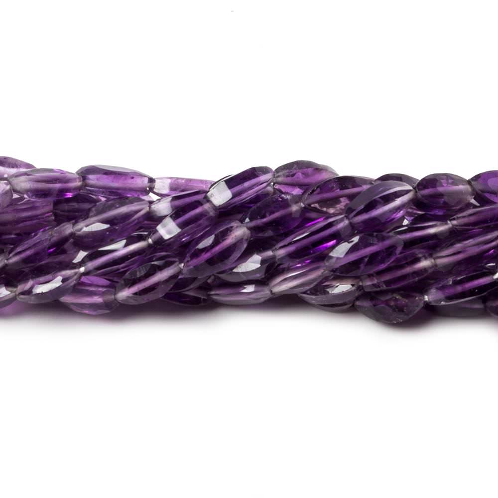 7x3mm Shaded Amethyst straight drilled faceted rice 14 inch 51 beads