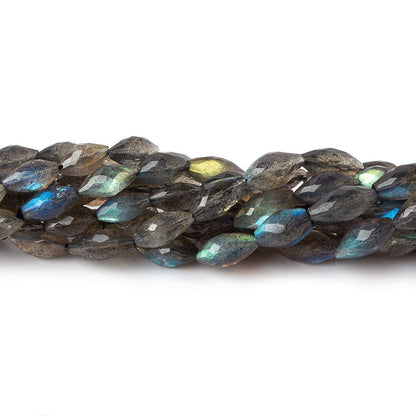 7x4mm - 9x5mm Labradorite straight drilled faceted marquise 14 inch 37 beads A