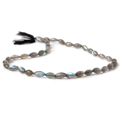 7x4mm - 9x5mm Labradorite straight drilled faceted marquise 14 inch 37 beads A