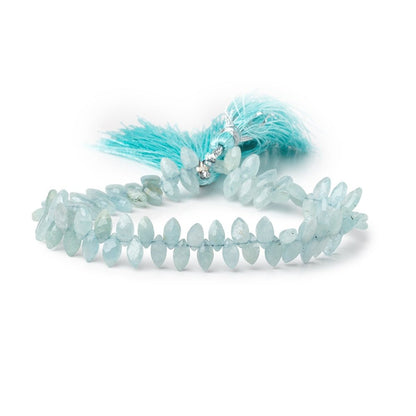 7x4mm Aquamarine Faceted Marquise Beads 7 inch 72 pieces