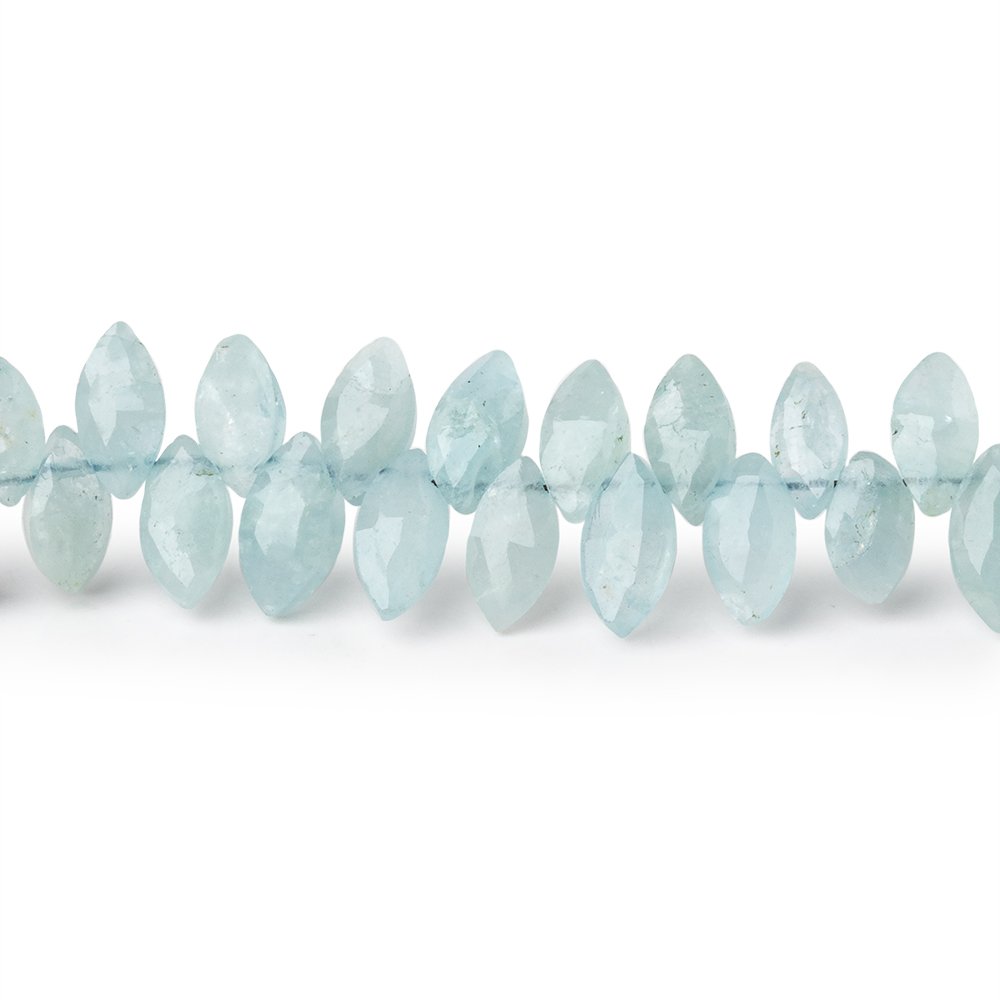 7x4mm Aquamarine Faceted Marquise Beads 7 inch 72 pieces