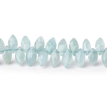 7x4mm Aquamarine Faceted Marquise Beads 7 inch 72 pieces