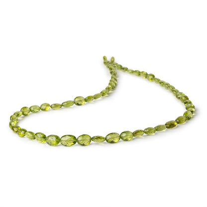 7x5-10x7mm Afghani Peridot Faceted Oval Beads 18 inch 57 pieces AAA