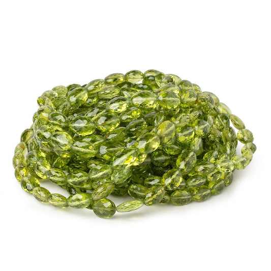 7x5-10x7mm Afghani Peridot Faceted Oval Beads 18 inch 57 pieces AAA