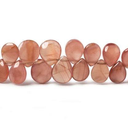 5x7-6x8mm Rhodochrosite plain pear beads 8 inch 57 pieces AA grade