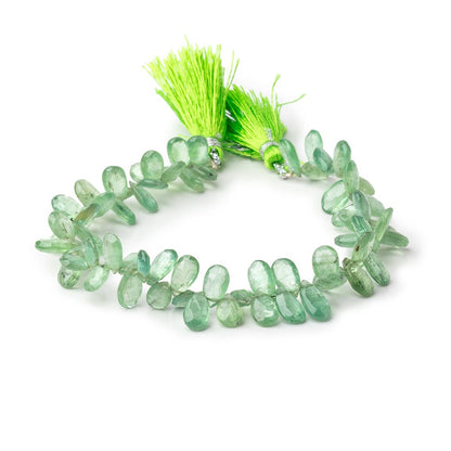 7x5-11x5mm Green Kyanite Faceted Pear Beads 7.5 inch 74 pieces