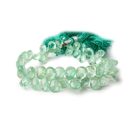 7x5-11x7mm Colombian Emerald faceted pear beads 7.75 inch 60 pieces AA