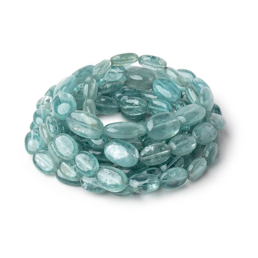 7x5-11x8mm Teal Kyanite Plain Oval Beads 16 inch 35 pieces