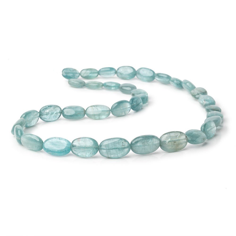 7x5-11x8mm Teal Kyanite Plain Oval Beads 16 inch 35 pieces