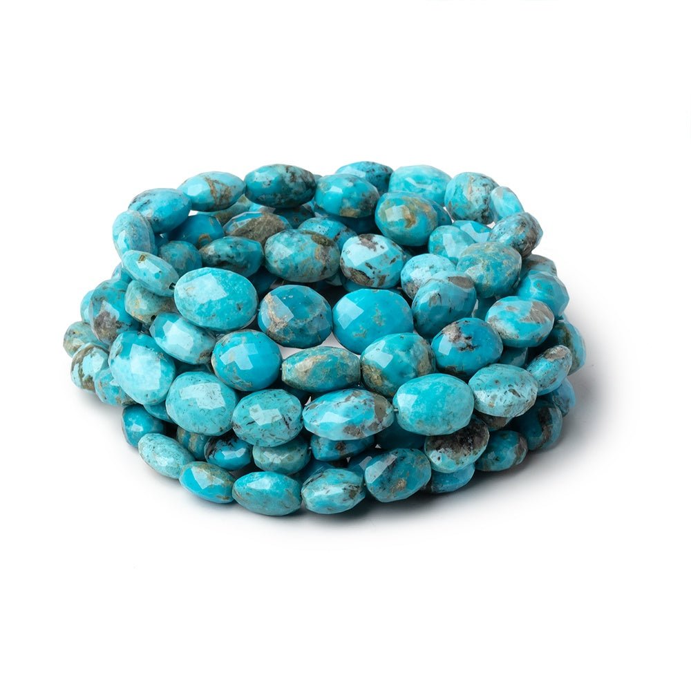 7x5-11x9mm Sleeping Beauty Turquoise Faceted Nuggets 18 inch 48 Beads