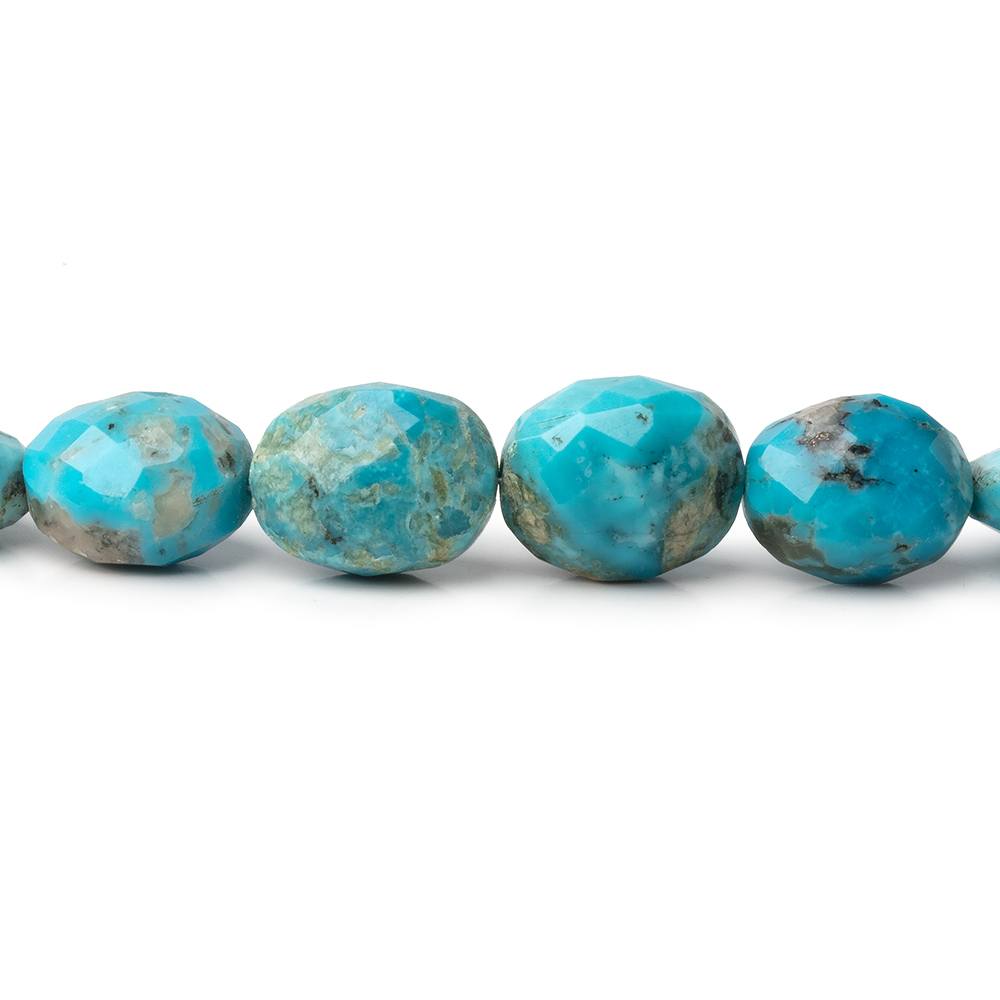 7x5-11x9mm Sleeping Beauty Turquoise Faceted Nuggets 18 inch 48 Beads