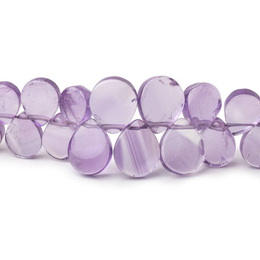7x5-12x10mm Amethyst Plain Pear Beads 18 inch 138 pieces