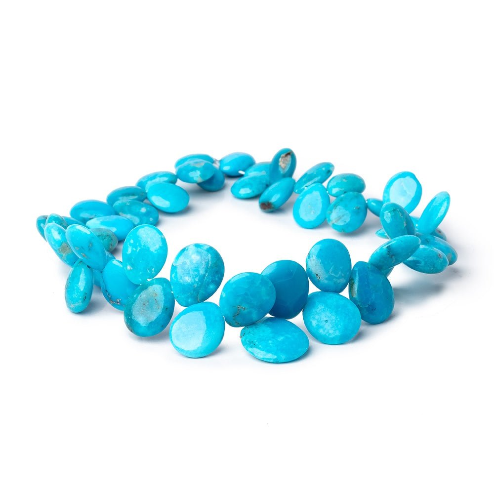7x5-12x10mm Sleeping Beauty Turquoise Plain Pear Beads 8 inch 46 pieces AA