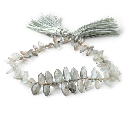 7x5-12x5mm Moss Aquamarine Faceted Marquise Beads 8 inch 78 pieces