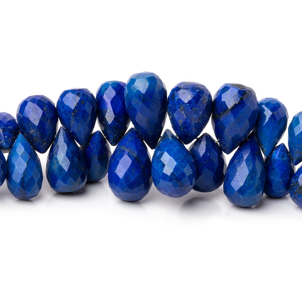 7x5-12x7mm Lapis Lazuli Faceted Tear Drop Beads 8 inch 80 pieces