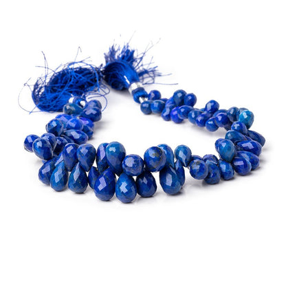 7x5-12x7mm Lapis Lazuli Faceted Tear Drop Beads 8 inch 80 pieces