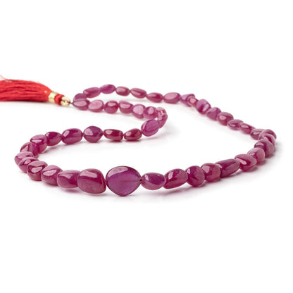 7x5-13x11mm Ruby Plain Nugget Beads 16 inch 48 pieces