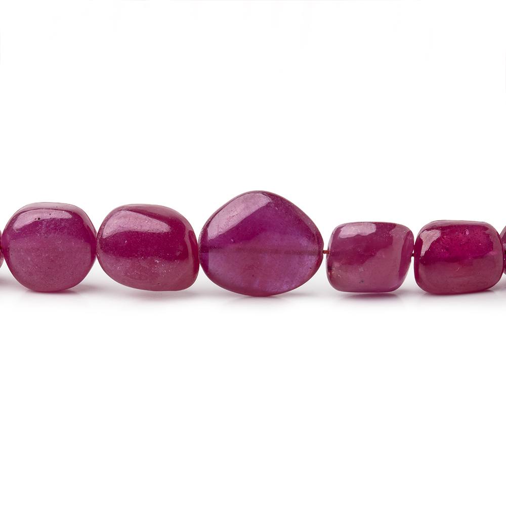 7x5-13x11mm Ruby Plain Nugget Beads 16 inch 48 pieces