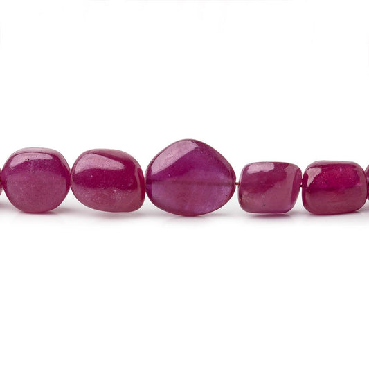 7x5-13x11mm Ruby Plain Nugget Beads 16 inch 48 pieces