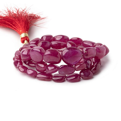 7x5-13x11mm Ruby Plain Nugget Beads 16 inch 48 pieces